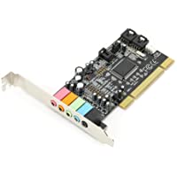 Los mejores  - Tarjeta de sonido PCI- Tarjeta de sonido envolvente estéreo 5.1- Salida lineal Karaoke Entrada de micrófono de red…